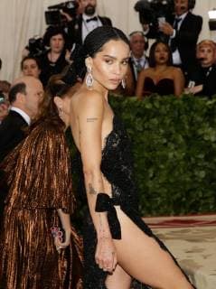 Zo? Kravitz arrives on the red carpet at The Metropolitan Museum of Art s Costume Institute Benefit Heavenly Bodies: Fashion and the Catholic Imagination at Metropolitan Museum of Art in New York City on May 7, 2018.  NYP20180507317 JOHNxANGELILLO