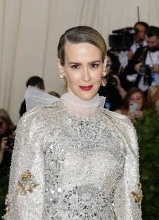 Sarah Paulson arrives on the red carpet at The Metropolitan Museum of Art s Costume Institute Benefit Heavenly Bodies: Fashion and the Catholic Imagination at Metropolitan Museum of Art in New York City on May 7, 2018.  NYP20180507376 JOHNxANGELILLO