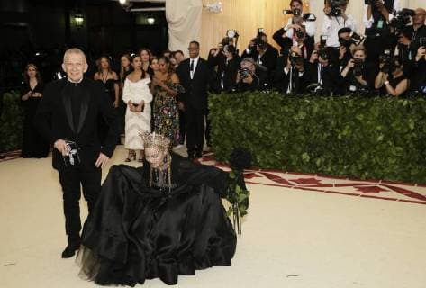 Madonna arrives on the red carpet at The Metropolitan Museum of Art s Costume Institute Benefit Heavenly Bodies: Fashion and the Catholic Imagination at Metropolitan Museum of Art in New York City on May 7, 2018.  NYP20180507796 JOHNxANGELILLO