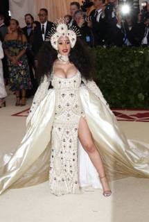 May 7, 2018 - New York, N.Y, USA - CARDI B attends the Metropolitan Museum of Art Costume Institute Benefit with exhibition of Heavenly Bodies: Fashion and the Catholic Imagination .The Met Museum, NYC.May 7, 2018.Photos by , Globe Photos Inc. New York USA - ZUMAms4_ 20180507_zaa_ms4_043 Copyright: xSoniaxMoskowitzx