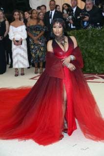 May 7, 2018 - New York, N.Y, USA - NICKI MINAJ attends the Metropolitan Museum of Art Costume Institute Benefit with exhibition of Heavenly Bodies: Fashion and the Catholic Imagination .The Met Museum, NYC.May 7, 2018.Photos by , Globe Photos Inc. New York USA - ZUMAms4_ 20180507_zaa_ms4_050 Copyright: xSoniaxMoskowitzx