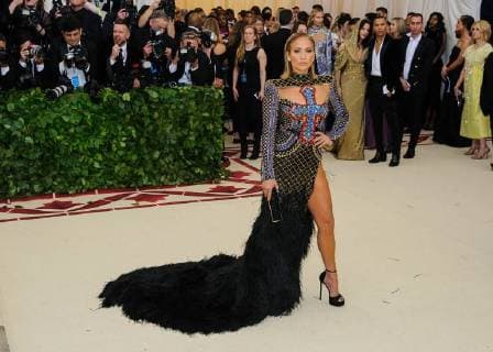 May 7, 2018 - New York, NY, U.S. - 07 May 2018 - New York, New York - Jennifer Lopez. 2018 Metropolitan Museum of Art Costume Institute Gala: Heavenly Bodies: Fashion and the Catholic Imagination. Photo Credit: Christopher Smith AdMedia New York U.S. - ZUMAa123 20180507_zaa_a123_008 Copyright: xChristopherxSmithAdmediax
