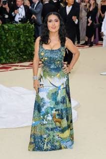 May 7, 2018 - New York, NY, U.S. - 07 May 2018 - New York, New York - Salma Hayek. 2018 Metropolitan Museum of Art Costume Institute Gala: Heavenly Bodies: Fashion and the Catholic Imagination. Photo Credit: Christopher Smith AdMedia New York U.S. - ZUMAa123 20180507_zaa_a123_013 Copyright: xChristopherxSmithAdmediax