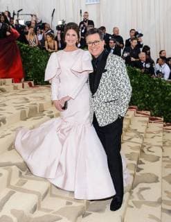 May 7, 2018 - New York, NY, U.S. - 07 May 2018 - New York, New York - Evelyn McGee-Colbert, Stephen Colbert. 2018 Metropolitan Museum of Art Costume Institute Gala: Heavenly Bodies: Fashion and the Catholic Imagination. Photo Credit: Christopher Smith AdMedia New York U.S. - ZUMAa123 20180507_zaa_a123_020 Copyright: xChristopherxSmithAdmediax