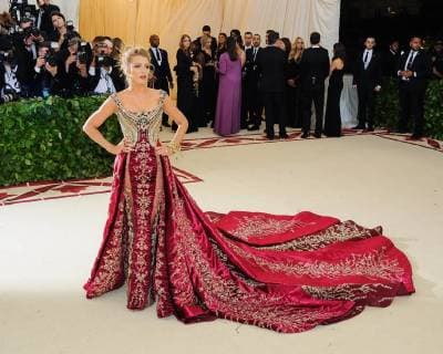 May 7, 2018 - New York, NY, U.S. - 07 May 2018 - New York, New York - Blake Lively. 2018 Metropolitan Museum of Art Costume Institute Gala: Heavenly Bodies: Fashion and the Catholic Imagination. Photo Credit: Christopher Smith AdMedia New York U.S. - ZUMAa123 20180507_zaa_a123_030 Copyright: xChristopherxSmithAdmediax