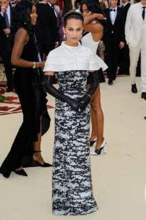 May 7, 2018 - New York, NY, U.S. - 07 May 2018 - New York, New York - Alicia Vikander. 2018 Metropolitan Museum of Art Costume Institute Gala: Heavenly Bodies: Fashion and the Catholic Imagination. Photo Credit: Christopher Smith AdMedia New York U.S. - ZUMAa123 20180507_zaa_a123_061 Copyright: xChristopherxSmithAdmediax