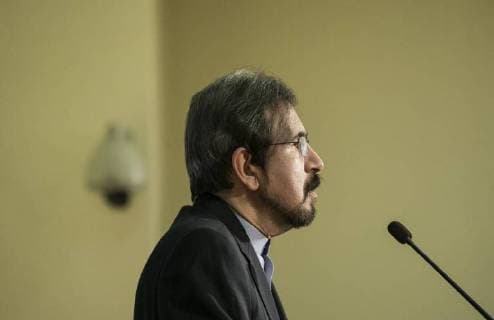 (180507) -- TEHRAN, May 7, 2018 -- Iran s Foreign Ministry spokesman Bahram Qasemi speaks during a press conference in Tehran, capital of Iran, on May 7, 2018. Bahram Qasemi said Monday that withdrawal from Iranian international nuclear deal is not as easy as it may seem. ) IRAN-TEHRAN-FOREIGN MINISTRY-NUCLEAR DEAL AhmadxHalabisaz 