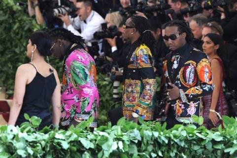 NEW YORK, NY - MAY 7: Migos at the Heavenly Bodies: Fashion & The Catholic Imagination Costume Institute Gala on May 7, 2018 in New York City. Copyright: xJohnxPalmerx