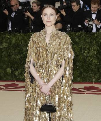 Evan Rachel Wood arrives on the red carpet at The Metropolitan Museum of Art s Costume Institute Benefit Heavenly Bodies: Fashion and the Catholic Imagination at Metropolitan Museum of Art in New York City on May 7, 2018.  NYP20180507706 JOHNxANGELILLO