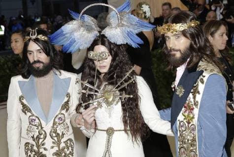 Lana del Ray and Jared Leto arrive on the red carpet at The Metropolitan Museum of Art s Costume Institute Benefit Heavenly Bodies: Fashion and the Catholic Imagination at Metropolitan Museum of Art in New York City on May 7, 2018.  NYP20180507723 JOHNxANGELILLO
