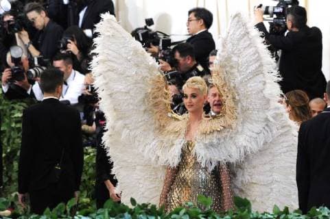 NEW YORK, NY - MAY 7: Katy Perry at the Heavenly Bodies: Fashion & The Catholic Imagination Costume Institute Gala on May 7, 2018 in New York City. Copyright: xJohnxPalmerx