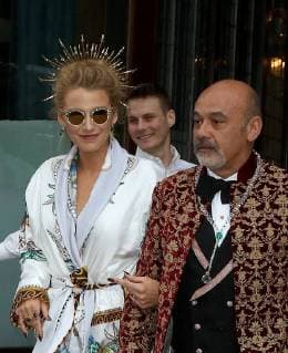Celebs leave the Greenwich hotel on the way to the Met Gala on May 7 2018 in New York City Blake Lively;Christian Louboutin New York United States  583605
