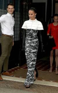 Celebs leave the Greenwich hotel on the way to the Met Gala on May 7 2018 in New York City Alicia Vikander New York United States  583605