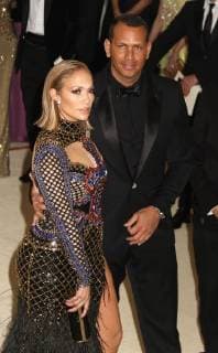 May 7, 2018 - New York City, New York, U.S. - JENNIFER LOPEZ and ALEX RODRIGUEZ attend the Costume Institute Benefit celebrating the opening of Heavenly Bodies: Fashion and the Catholic Imagination exhibit held at at The Metropolitan Museum of Art. New York City U.S. - ZUMAk03_ 20180507_zaf_k03_571 Copyright: xNancyxKaszermanx
