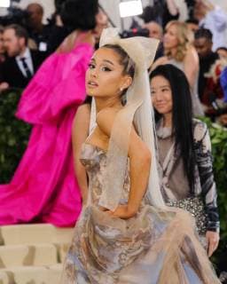 May 7, 2018 - New York, NY, U.S. - 07 May 2018 - New York, New York - Ariana Grande. 2018 Metropolitan Museum of Art Costume Institute Gala: Heavenly Bodies: Fashion and the Catholic Imagination. Photo Credit: Christopher Smith AdMedia New York U.S. - ZUMAa123 20180507_zaa_a123_153 Copyright: xChristopherxSmithAdmediax