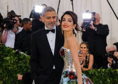 May 7, 2018 - New York, NY, U.S. - 07 May 2018 - New York, New York - George Clooney, Amal Clooney. 2018 Metropolitan Museum of Art Costume Institute Gala: Heavenly Bodies: Fashion and the Catholic Imagination. Photo Credit: Christopher Smith AdMedia New York U.S. - ZUMAa123 20180507_zaa_a123_330 Copyright: xChristopherxSmithAdmediax