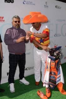BURBANK,CA - MAY 7: George Lopez, Roland Martin at the 11th Annual George Lopez Foundation Celebrity Golf Tournament, Lakeside Golf Club in Burbank, California on May 7, 2018. Copyright: xDavidxEdwardsx