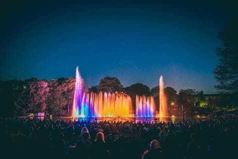 Hamburg 7 May 2018 Water light concert in Hamburg Planten un Blomen
