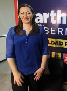 Mexiko, Martha Erika Alonso und Rafael Moreno Valle sterben bei Helikopter-Absturz May 9, 2018 - EUM20180509NAC09.JPG.CIUDAD DE MEXICO.- Election Elecciones-Puebla.- Los dichos de AMLO, misoginos y despectivos , senala en entrevista, Martha Erika Alonso, candidata de la coalicion Por Puebla al Frente a la gubernatura. Foto: Agencia EL UNIVERSAL Omar Contreras RCC.  - ZUMAu78_ 20180509_zaf_u78_573 Copyright: xOmarcontrerasx