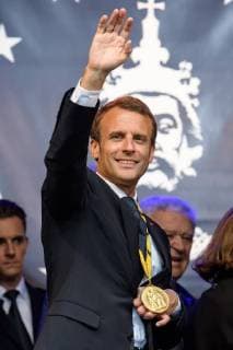 Presentation of the International Charlemagne Prize to Aachen 10 05 2018 The French President Emmanuel Macron at the presentation of the International Charlemagne Prize to Aachen on 10 05 2018 Aacgeb NRW Germany