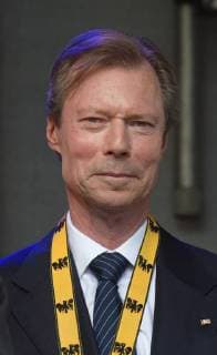 Presentation of the Charlemagne Prize in 2018 to Emmanuel Macron Da Picture shows a portrait of Grand Duke Henri of Luxembourg 2018 Presentation of the Charlemagne Prize in 2018 to Emmanuel Macron