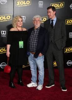 HOLLYWOOD, CA - MAY 10: George Lucas, Katie Lucas, Jett Lucas, at Solo: A Star Wars Story Premiere at El Capitan Theatre in Hollywood, California on May 10, 2018. Copyright: xFayexSadoux