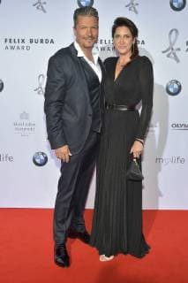 Hardy Krueger with his wife Alice Arrival for the award ceremony and honoring the 15 Felix Burde Award at the Hotel Adlon Kempinski in Berlin on 13 05 2018