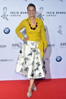 Sarah Wiener arrives for the award ceremony and honors the 15 Felix Burde Award at the Hotel Adlon Kempinski in Berlin on 13 05 2018