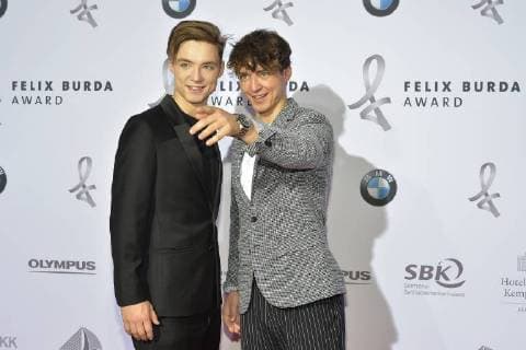 Heiko Lochmann Roman Lochmann the Lochis arrival to the award ceremony and honoring the 15 Felix Burde Award at the Hotel Adlon Kempinski in Berlin on 13 05 2018