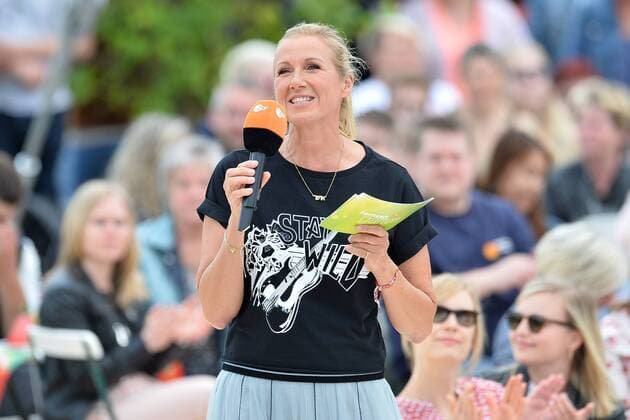 ZDF Fernsehgarten on 13 05 2018 on the Mainz Lerchenberg in Mainz Andrea Kiewel German television presenter xTTx