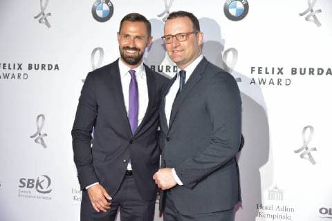 Daniel Funke Jens Spahn Arrival for the award ceremony and honoring the 15 Felix Burda Award at the Hotel Adlon Kempinski in Berlin on 13 05 2018