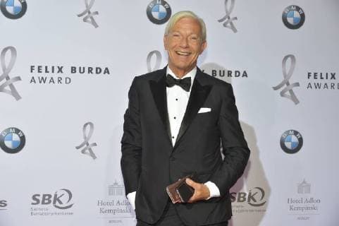 Prof Jo Groebel Arrival for the award ceremony and honoring the 15 Felix Burda Award at the Hotel Adlon Kempinski in Berlin on 13 05 2018