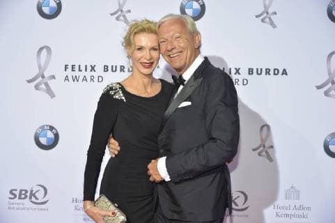 Grit Weiss Prof Jo Groebel Arrival for the award ceremony and honoring the 15 Felix Burda Award at the Hotel Adlon Kempinski in Berlin on 13 05 2018