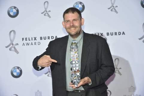 Ingo Petermeier Master Bottle Corker World Champion Arrival for the award ceremony and honoring the 15 Felix Burda Award at the Hotel Adlon Kempinski in Berlin on 13 05 2018