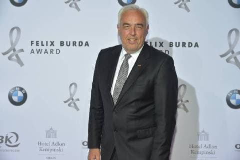 Hans Reiner Schroeder Arrives for the award ceremony and honors the 15 Felix Burda Award at the Hotel Adlon Kempinski in Berlin on 13 05 2018