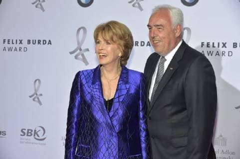 Christa Maar Hans Reiner Schroeder CEO BMW Berlin Arrival for the award ceremony and honor of the 15 Felix Burda Award at the Hotel Adlon Kempinski in Berlin on 13 05 2018