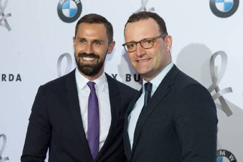 Berlin GER Berlin Felix Burda Award Hotel Adlon Kempinski Jens Spahn and partner Daniel Funke 13 05 2018 Felix Burda Award 2018 Copyright: xUwexKoch xEibner-Pressefotox EP_ukh