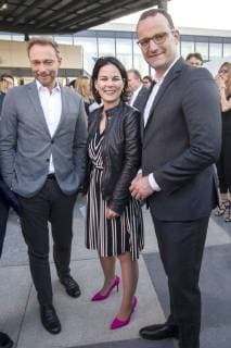 Christian Lindner Annalena Baerbock and Jens Spahn at the 13th night of the Süddeutsche Zeitung in the Kulturforum Berlin 14 05 2018 Foto:xK.xWernerx xFuturexImage
