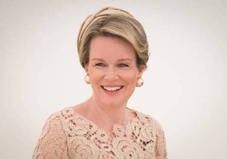 Queen Mathilde of Belgium pictured during the award ceremony for the laureates of the Queen Elisabeth Competition for Voice 2018, at the Queen Elisabeth Music Chapel (Chapelle Musicale Reine Elisabeth - Muziekkapel Koningin Elisabeth), in Waterloo, Tuesday 15 May 2018.  BENOITxDOPPAGNE 05346581
