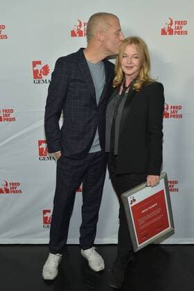 Inga Humpe Fred Jay Prize winner 2018 Benjamin von Stuttrad Barre Laudator 30 years Fred Jay Award ceremony in Berlin in the Columbiahalle on 15 05 2018