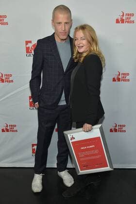 Inga Humpe Fred Jay Prize winner 2018 Benjamin von Stuttrad Barre Laudator 30 years Fred Jay Award ceremony in Berlin in the Columbiahalle on 15 05 2018