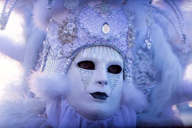 Italy Italy Venice Venice 10 02 2018 Venice Carnival attracts thousands of tourists every year to the lagoon city