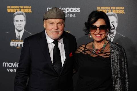 Stacy Keach and Malgosia Tomassi attend the party (Variety Cinema Icon Award, honouring the legendary career in film and television of John Travolta) - also present Rendezvous With John Travolta - GOTTI - during the 71st annual Cannes Film Festival on May 15, 2018 in Antibes, at Hotel Du Cap. *** Rendezvous With John Travolta GOTTI during the 71st Annual Cannes Film Festival on May 15,2018 in Antibes at Hotel Du Cap. Stacy Keach and Malgosia Tomassi attend the partys Variety Cinema Icon award honoring the legendary career in film and television John Travolta