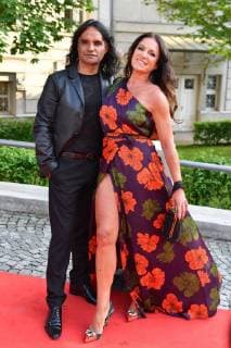 Christine NEUBAUER Actress with friend Jose CAMPOS Red Carpet Red Carpet Bavarian Television Award 2018 on 18 05 2018