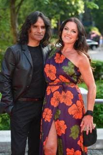 Christine NEUBAUER Actress with fReund Jose CAMPOS Red Carpet Red Carpet Bavarian Television Award 2018 on 18 05 2018