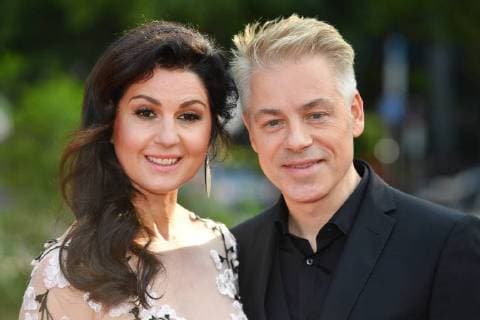 Michael MITTERMEIER Comedian with his wife Gudrun Red Carpet Red Carpet Bavarian Television Award 2018 on 18 05 2018