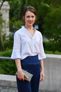 Paula BEER actress single image truncated single motive half figure half figure red carpet Red Carpet Bavarian Television Award 2018 on 18 05 2018