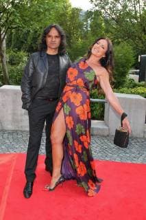 Christine Neubauer with his partner JosŽ Campos Bavarian Television Award 2018 at the Prinzregententheater in Muenchen on 18 05 2018