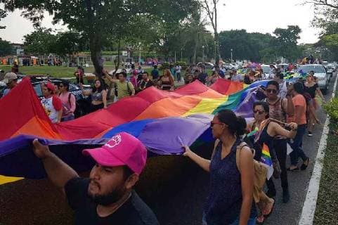 May 19, 2018 - EUM20180519SOC10.JPG.VILLAHERMOSA, Tab., March Marcha-LGBT.- Aspectos de la novena marcha de la comunidad LGBT en Tabasco, este 19 de mayo de 2018, en donde piden a los candidatos a la gubernatura se pronuncien sobre cuales seran las politicas publicas en favor de la diversidad sexual que pondran en marcha. Foto: Agencia EL UNIVERSAL MAR.  - ZUMAu78_ 20180519_zaf_u78_595 Copyright: xJorgexSerratosxReyesx
