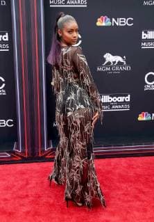 Justine Skye arriving at the Billboard Music Awards in Las Vegas, Nevada - May 20, 2018 - Billboard Music Awards 2018, Las Vegas Nevada United States MGM Grand Garden Arena  Copyright: xScooterx h_00511323
